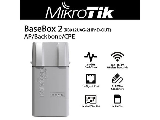روتر وایرلس میکروتیک Mikrotik BaseBox 2 فضای بیرونی