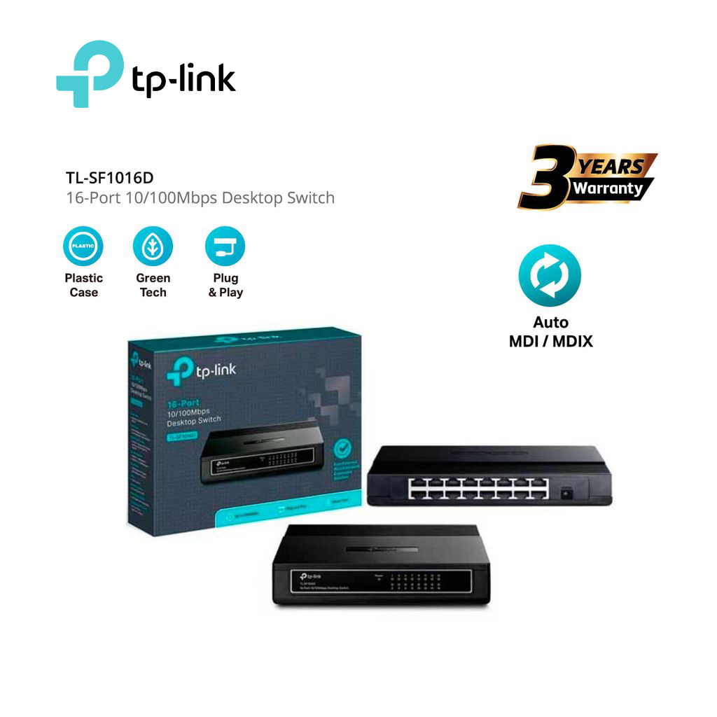 سوئیچ شبکه تی پی لینک TP-Link TL-SF1016D دسکتاپ 16 پورت 10/100Mbps