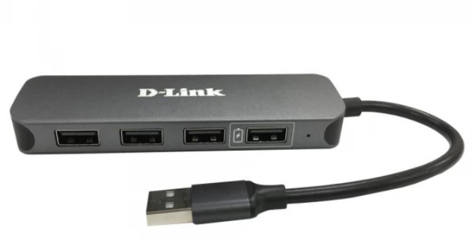 هاب USB 2.0 دی لینک D-Link DUB-H4 آداپتور دار 4 پورت