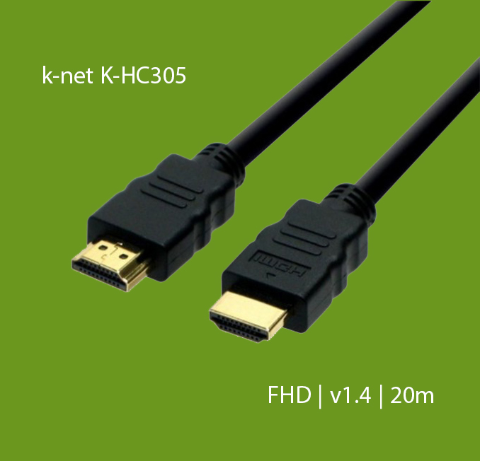 کابل HDMI کی نت K-Net K-CH140200 ورژن 1.4 طول 20 متر