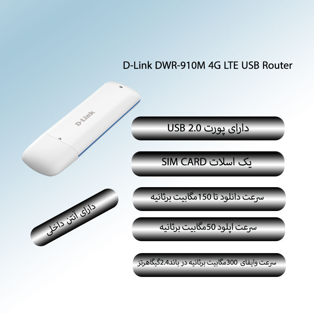 مودم دی لینک D-LINK DWR-910M دانگل 4G LTE