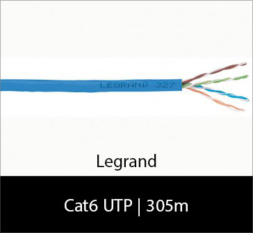 کابل شبکه Cat 6 UTP لگراند Legrand cat6 utp مس بدون تست فلوک با مغز 0/45 به طول 305 متر