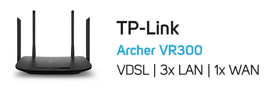مودم روتر تی پی لینک Tp-Link AC1200 Archer VR300 بی‌ سیم ADSL/VDSL AC1200