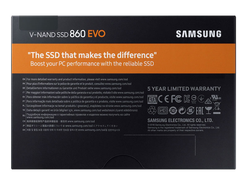 حافظه SSD اینترنال سامسونگ Samsung 860 Evo ظرفیت 500GB