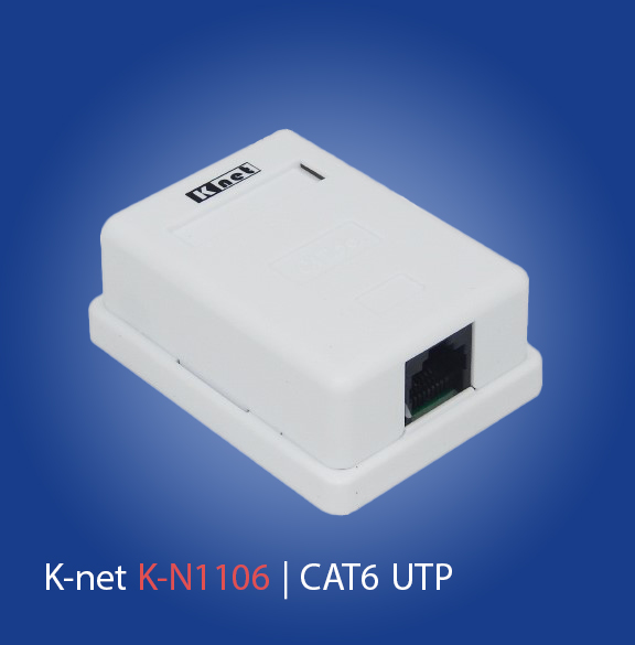 کیستون باکس CAT6 UTP کی نت K-net K-N1106 تک پورت شبکه