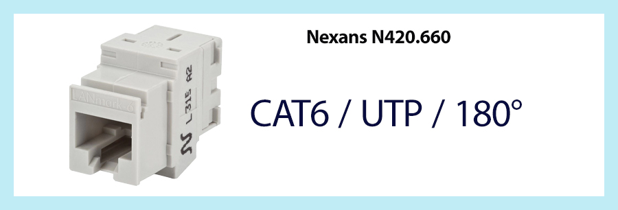 کیستون شبکه cat6 UTP نگزنس Nexans N420.660
