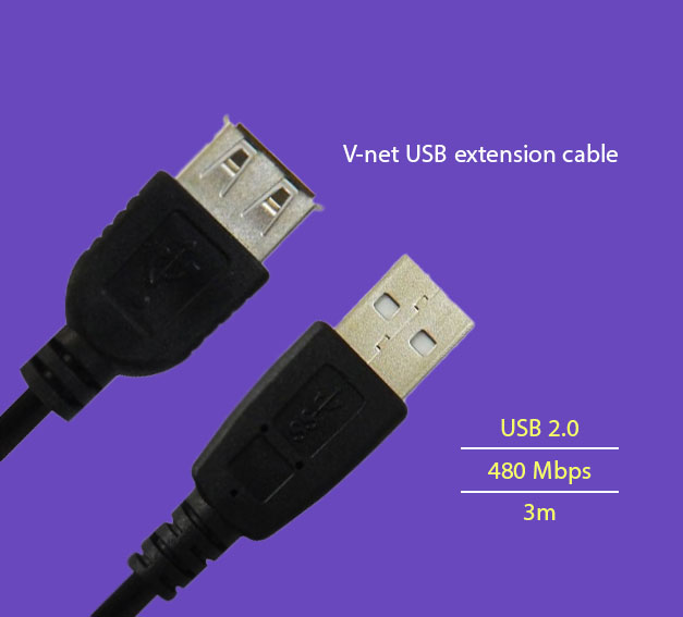 کابل افزایش USB وی نت به طول 3 متر