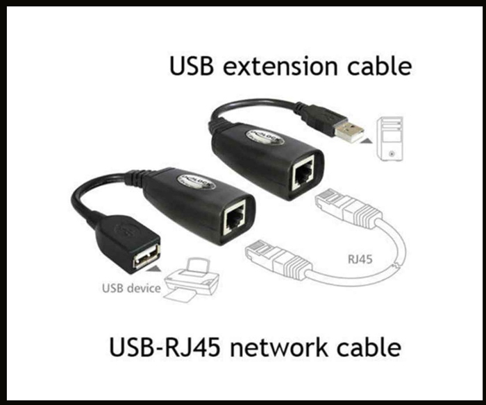 افزایش USB با کابل LAN مدل USB Rj45 Extension Adapter