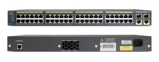 سوییچ سیسکو Cisco WS-C2960-48TC-L رکمونت 48 پورت 10/100Mbps با 2 پورت 10/100/1000Mbps و 2 پورت SFP