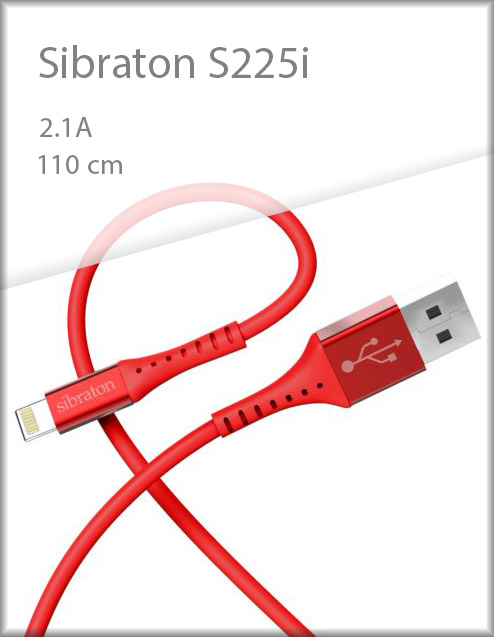 کابل تبدیل USB به لایتنینگ سیبراتون مدل S225 i طول 1.10 متر