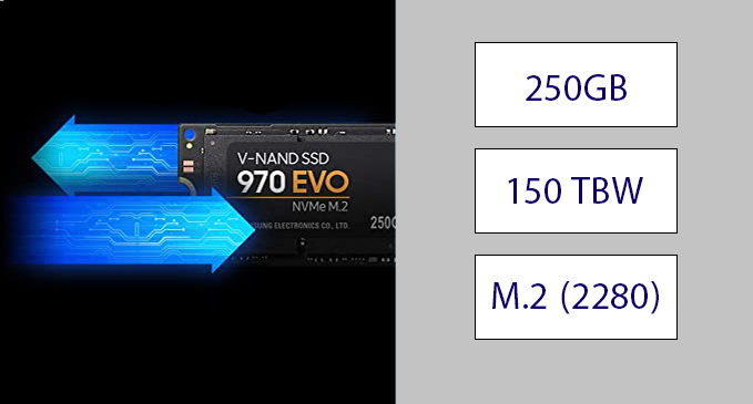حافظه SSD سامسونگ Samsung 970 EVO 250GB اینترنال