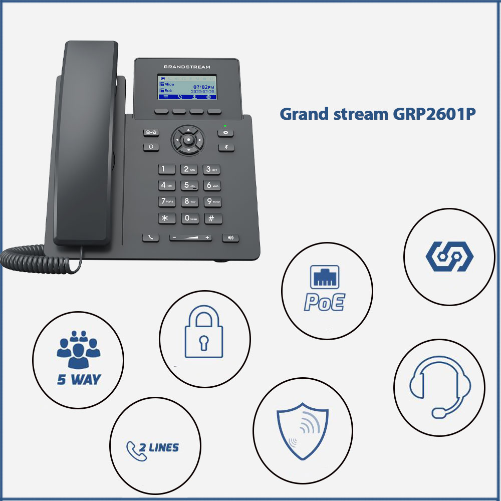 تلفن تحت شبکه گرند استریم Grand stream GRP2601P