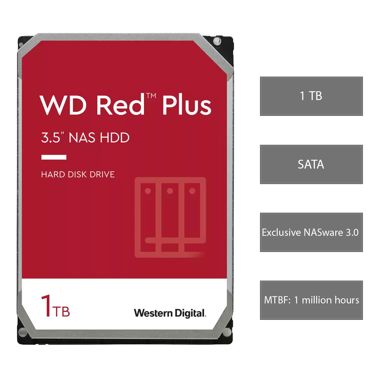 هارد وسترن دیجیتال Western Digital Red WD10EFRX اینترنال 1TB