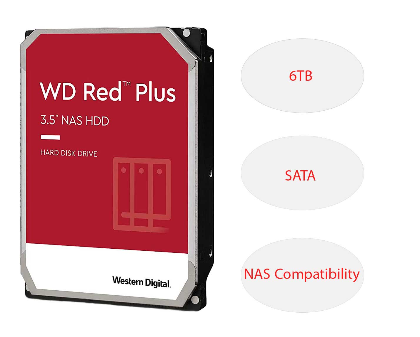 هارد وسترن دیجیتال Western Digital Red WD60EFRX اینترنال 6TB