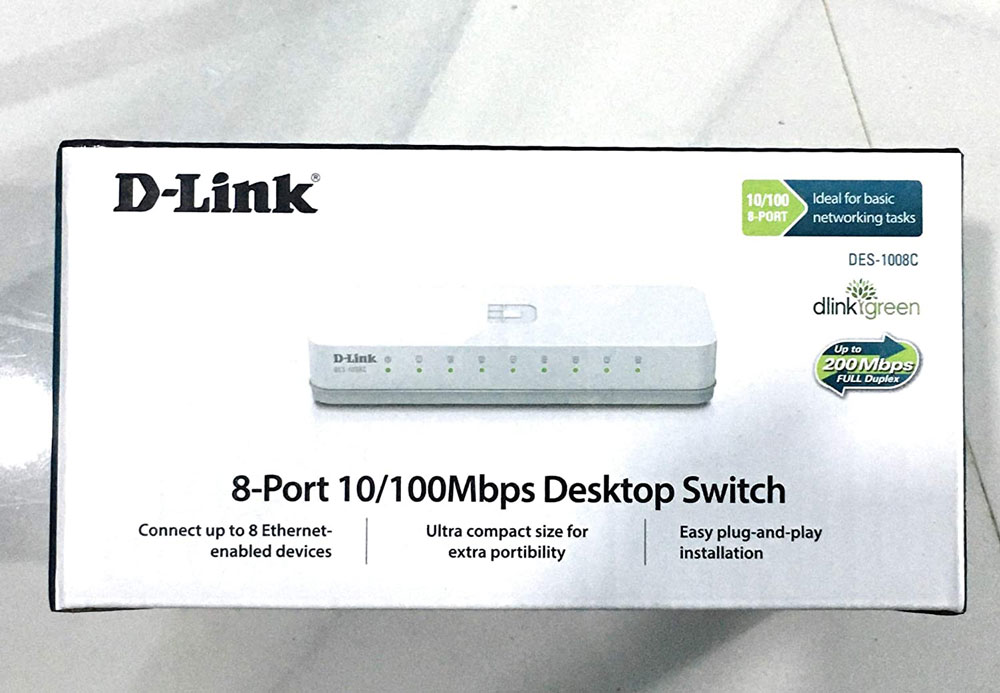 سوییچ شبکه دی-لینک D-Link DES-1008C دسکتاپ 8 پورت 10/100Mbps 