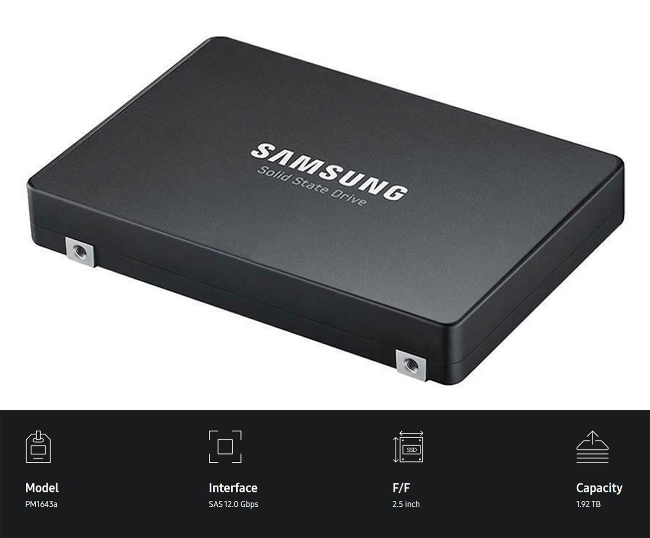 حافظه SSD سامسونگ Samsung pm1643A اینترنال 1.92TB