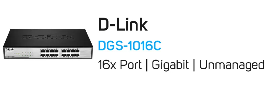 سوئیچ دی لینک D-Link DGS-1016C دسکتاپ-رکمونت 16 پورت 10/100/1000Mbps