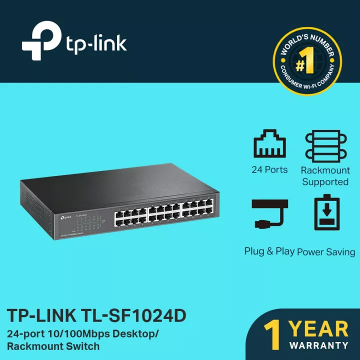 سوییچ شبکه تی پی لینک Tp-Link TL-SF1024D دسکتاپ-رکمونت 24 پورت 10/100Mbps