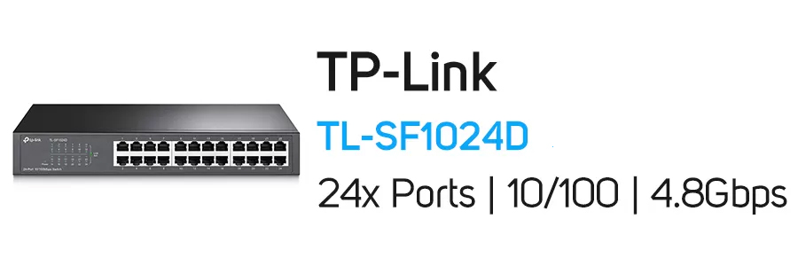 سوییچ شبکه تی پی لینک Tp-Link TL-SF1024D دسکتاپ-رکمونت 24 پورت 10/100Mbps