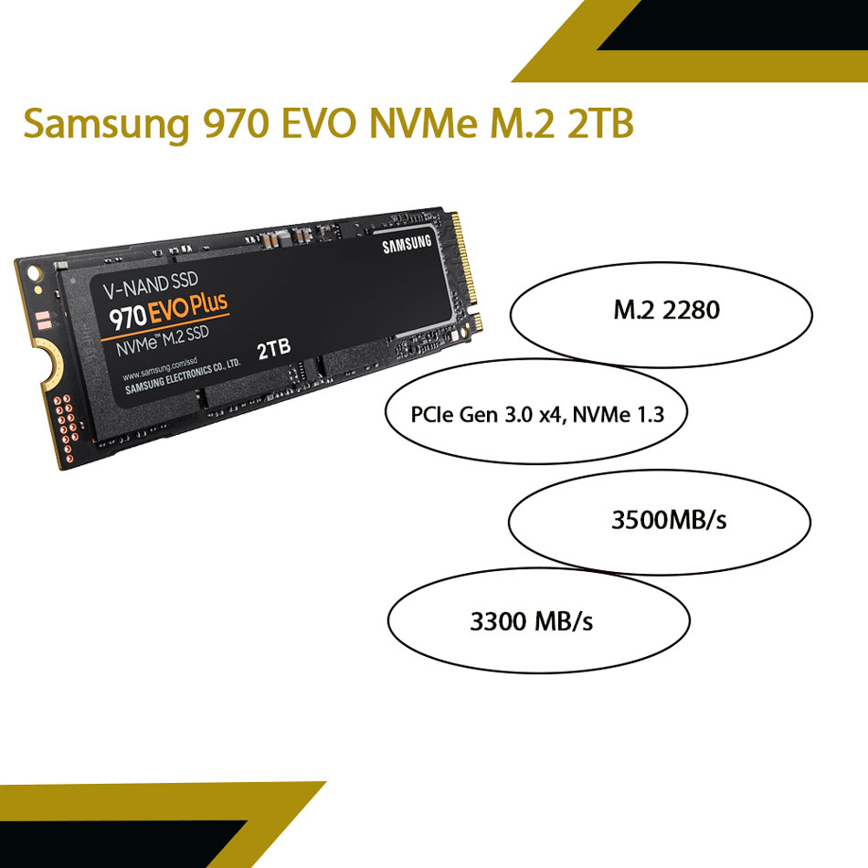 حافظه SSD سامسونگ Samsung 970 EVO NVMe M.2 2TB اینترنال