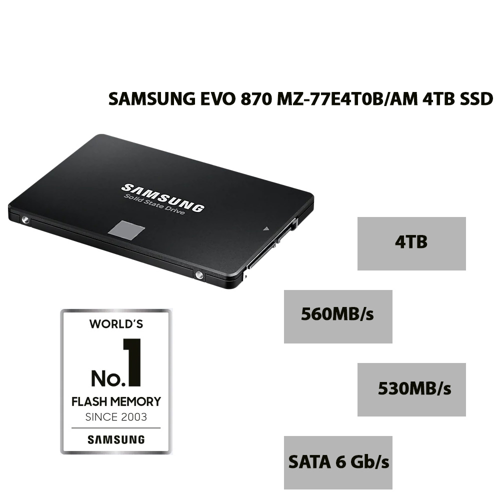 حافظه SSD اینترنال سامسونگ Samsung EVO 870 ظرفیت 4TB