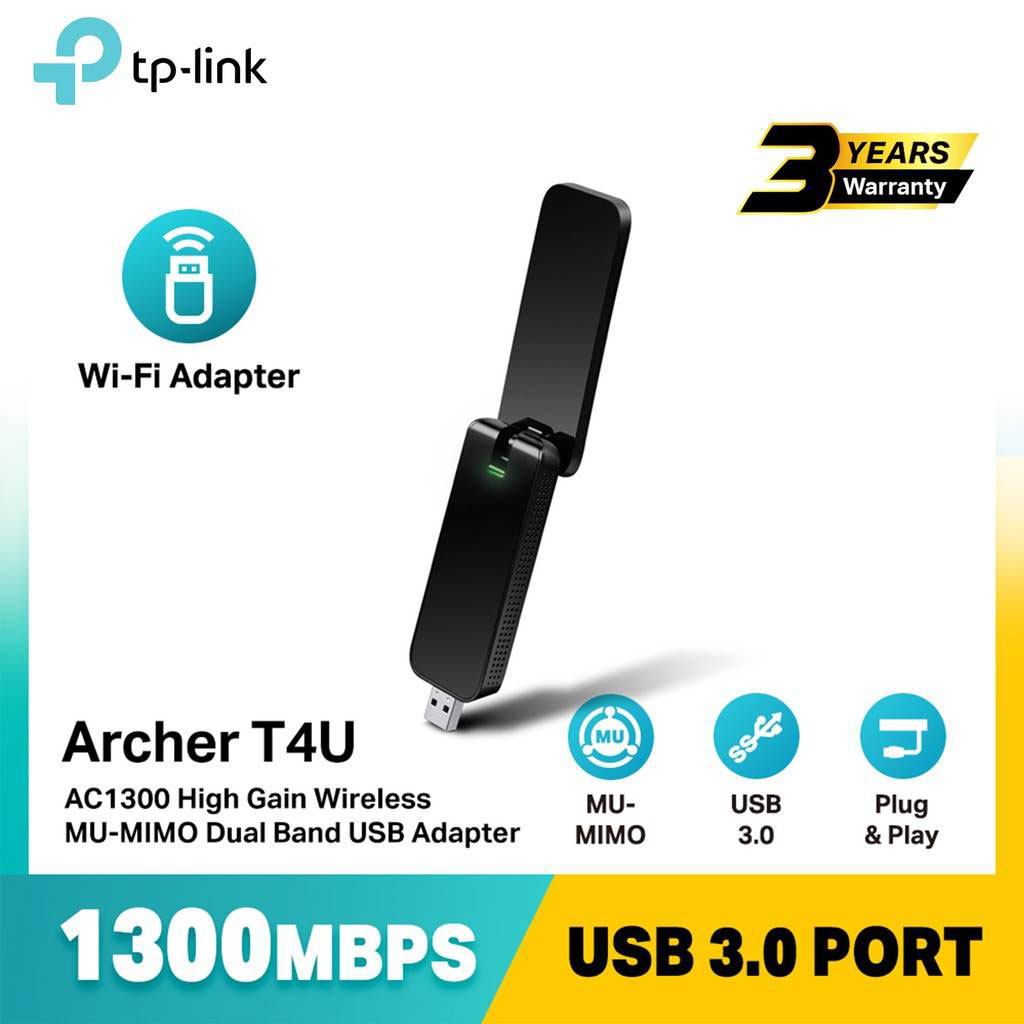 کارت شبکه تی‌ پی لینک TP-Link Archer T4U بی‌ سیم دوباند USB AC1300
