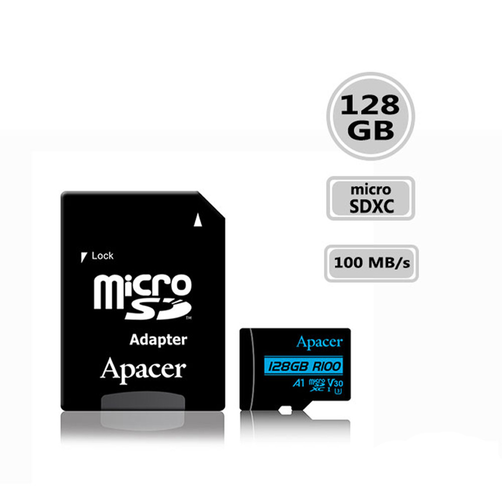 کارت حافظه اپیسر Apacer microSDXC UHS-I U3 class 10 ظرفیت 128 گیگابایت