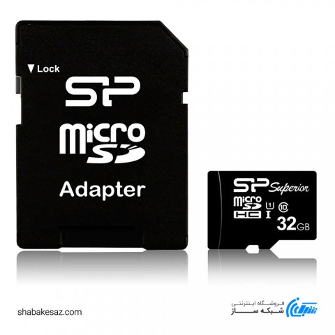 کارت حافظه microSDHC سیلیکون پاور کلاس 10 مدل Superior-U1 ظرفیت 32 گیگابایت