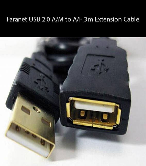 کابل افزایش USB 2.0 فرانت 3 متری