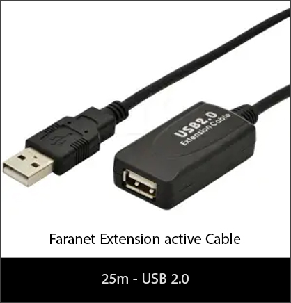 کابل افزایش طول USB 2.0 اکتیو فرانت 25 متری