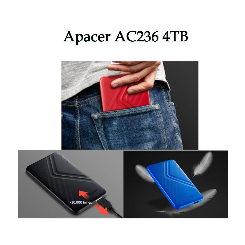 هارد اکسترنال اپیسر Apacer AC236 ظرفیت 4TB