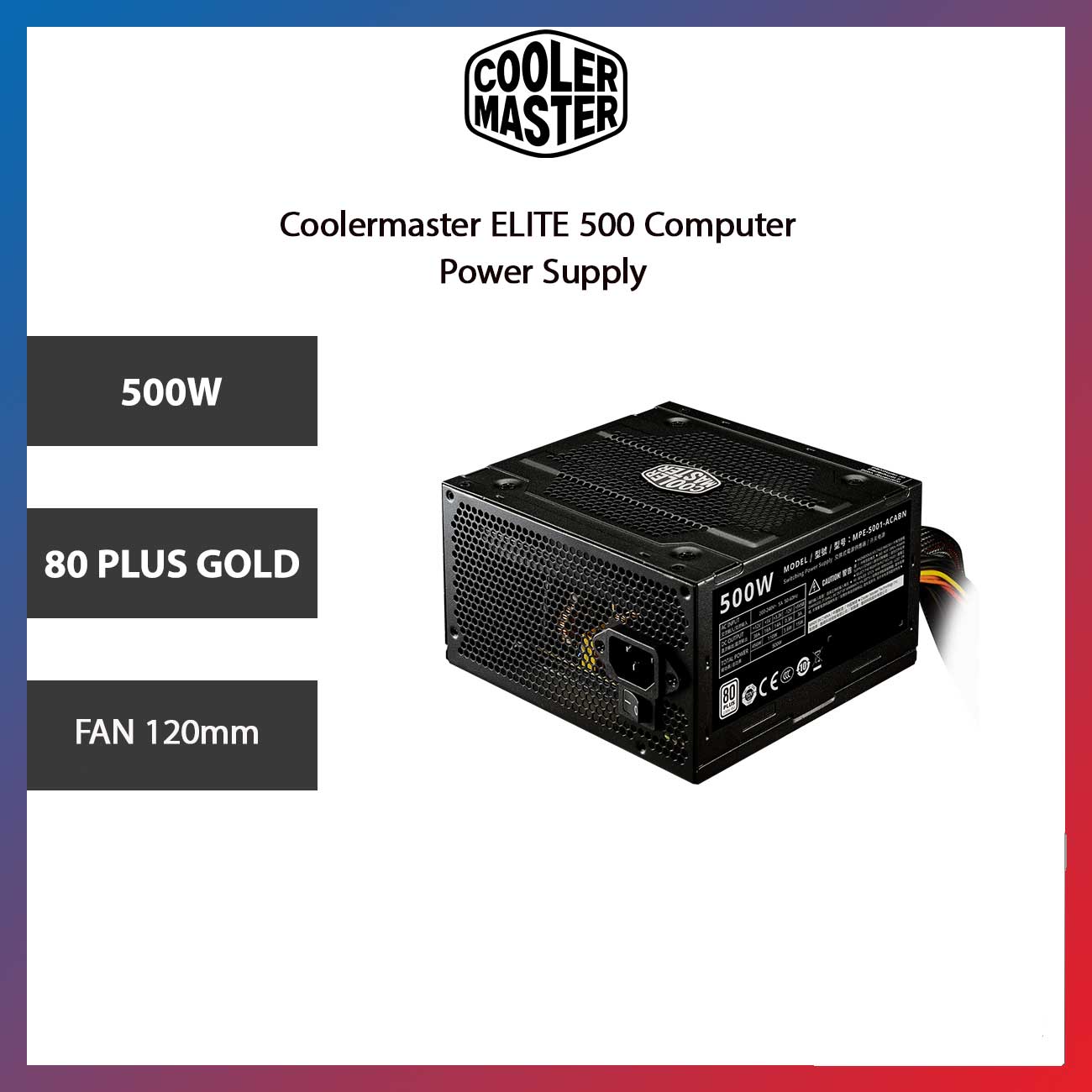 منبع تغذیه کامپیوتر کولر مستر Coolermaster ELITE 500