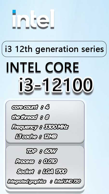 پردازنده اینتل Intel Core i5-12400F tray سری Alder Lake