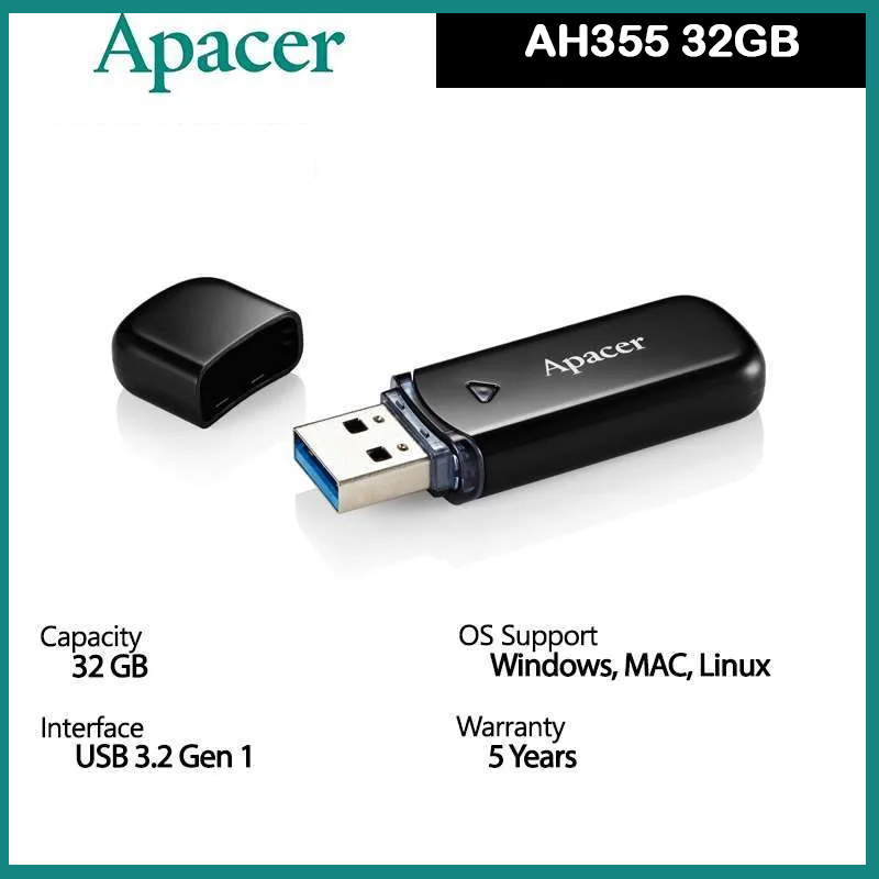 فلش مموری اپیسر Apacer AH355 ظرفیت 32 گیگابایت USB 3.2