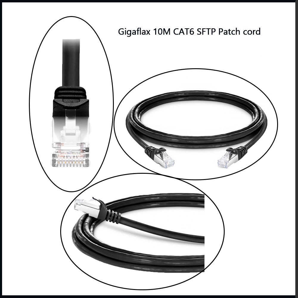 پچ کورد گیگافلکس Gigaflax Patch cord CAT6 SFTP شیلد دار طول 10 متر
