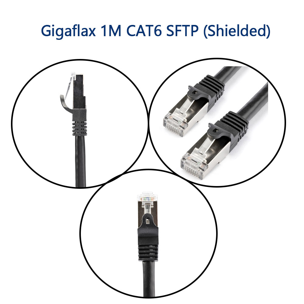 پچ کورد شیلد دار گیگافلکس Gigaflex Patch cord CAT6 SFTP طول 1 متر