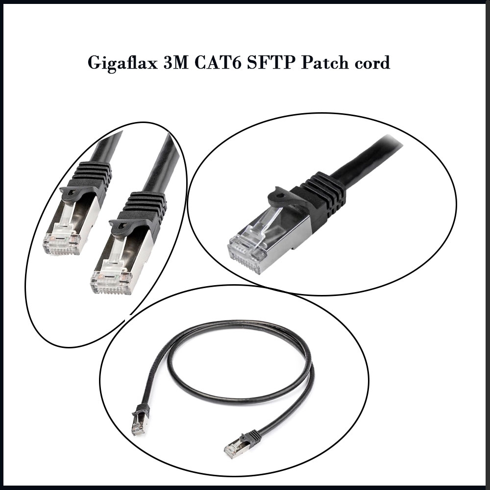 پچ کورد شیلد دار گیگافلکس Gigaflax Patch cord CAT6 SFTP طول 3 متر