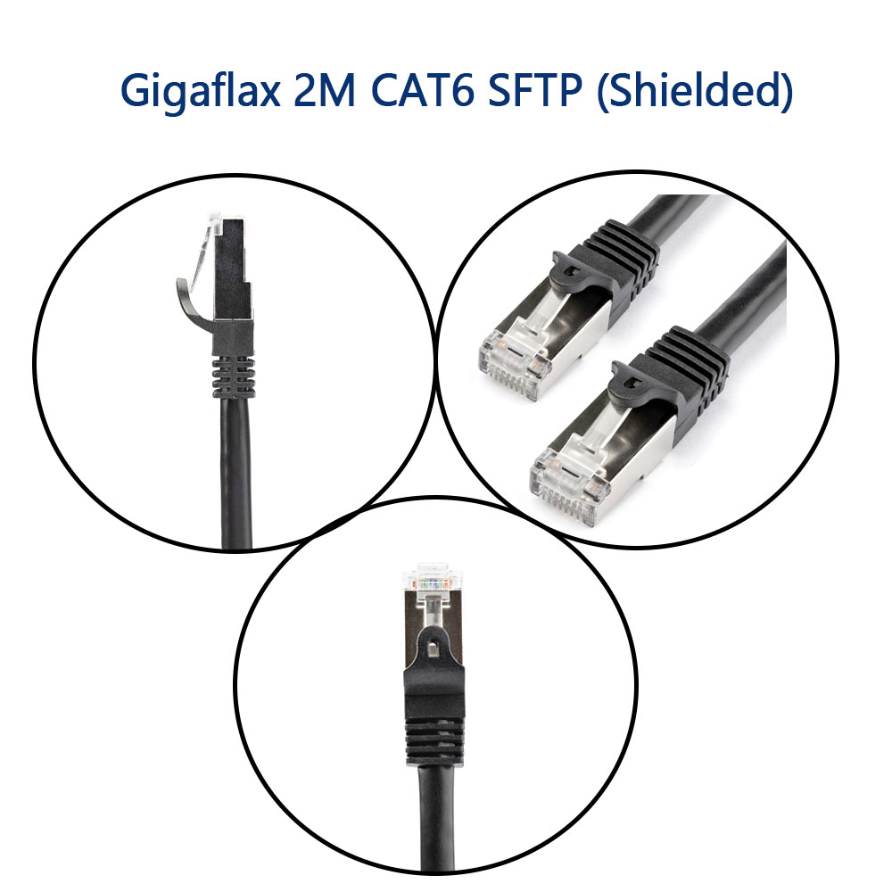 پچ کورد شیلد دار شبکه گیگافلکس Gigaflex Patch cord CAT6 SFTP طول 2 متر