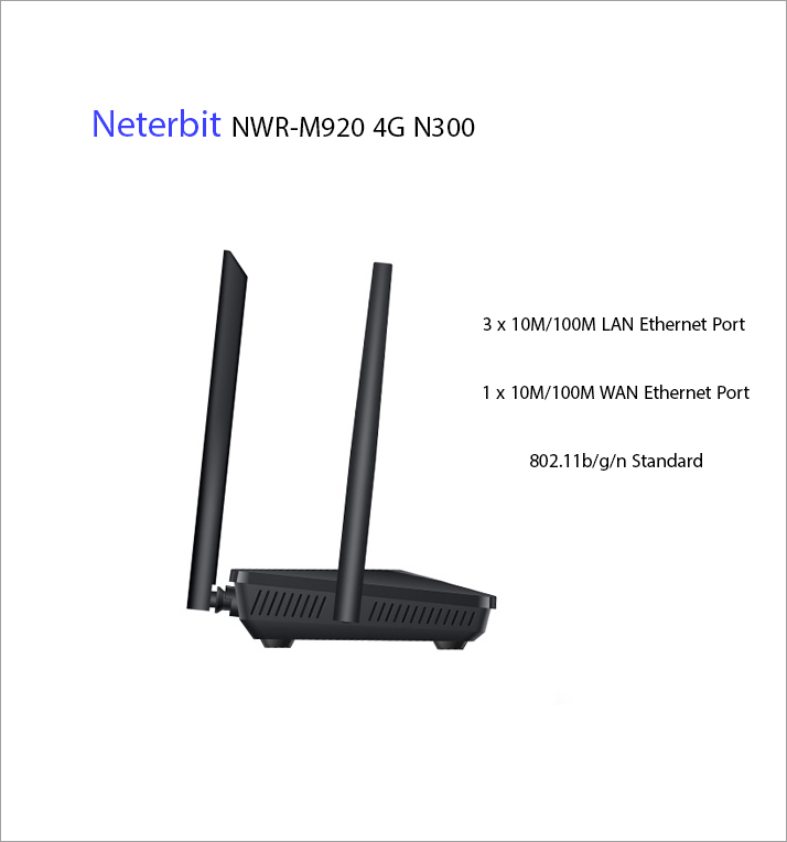 مودم روتر نتربیت Neterbit NWR-M920 رومیزی LTE/4G وای فای N300