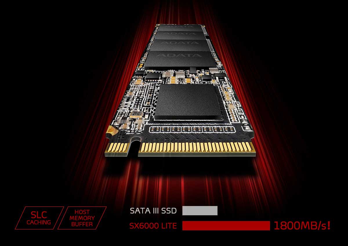 حافظه SSD اینترنال ADATA SX6000 Lite M.2 2280 ظرفیت 256GB