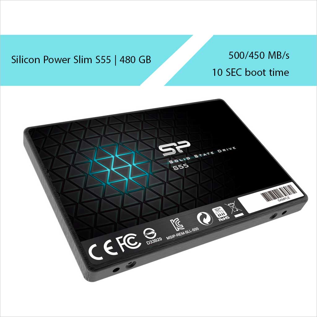 حافظه SSD اینترنال سیلیکون پاور Silicon Power S55 Slim ظرفیت 480GB