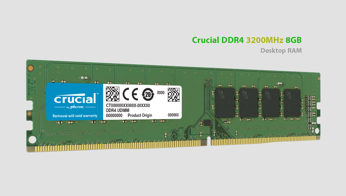 رم کامپیوتر DDR4 کروشیال Crucial ظرفیت 8 گیگابایت 3200Mhz