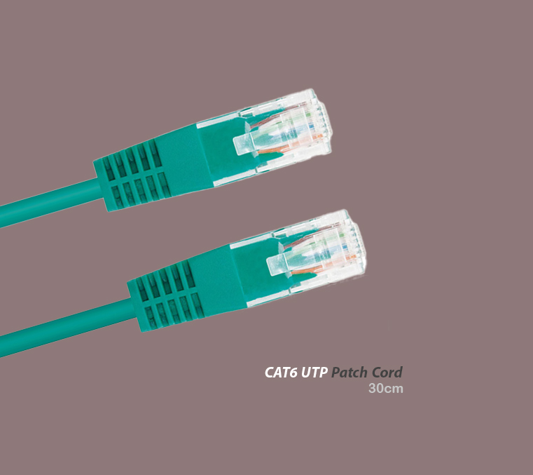 پچ کورد دی نت D-NET Patch cord CAT6 UTP طول 30 سانتی متر - shabakesaz