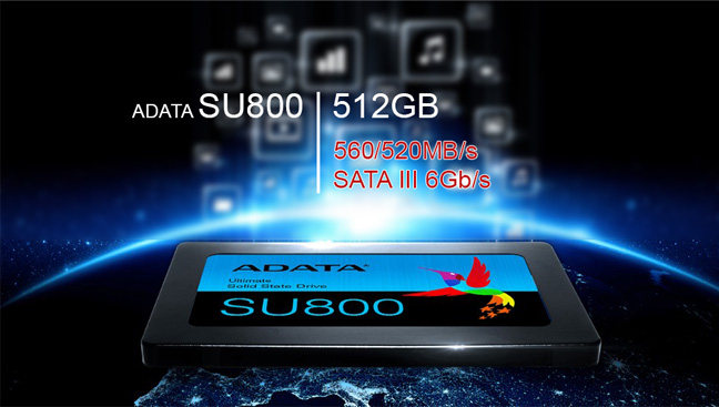 حافظه SSD اینترنال ای دیتا ADATA SU800 ظرفیت 512GB