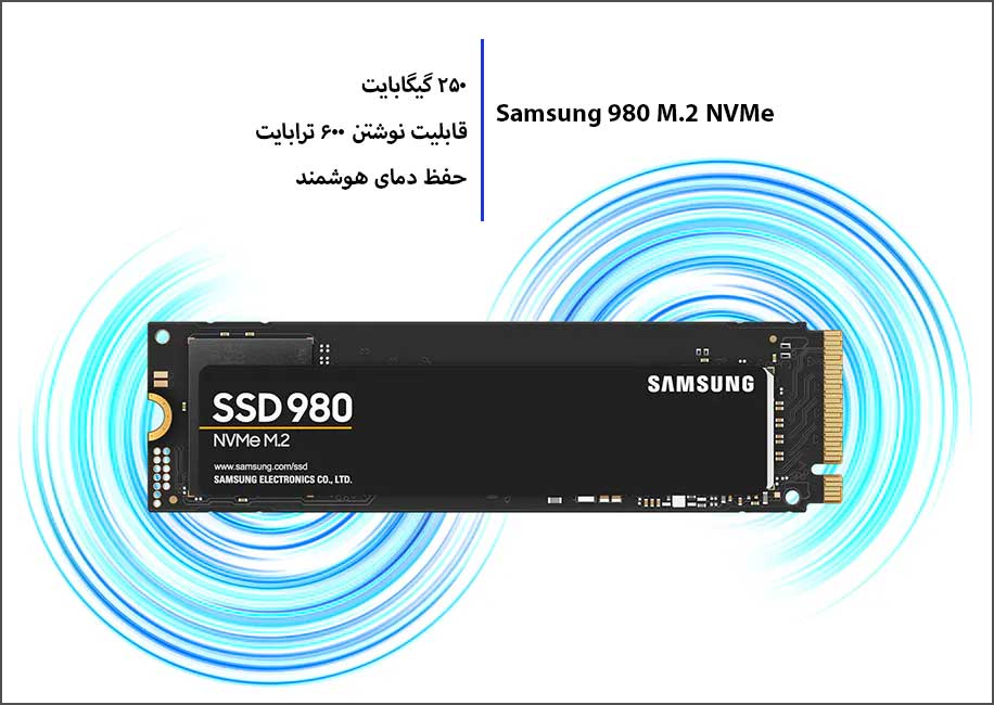 حافظه SSD اینترنال سامسونگ Samsung 980 M.2 NVMe ظرفیت 250GB