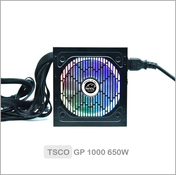 منبع تغذیه کامپیوتر گیمینگ تسکو TSCO GP 1000 ظرفیت 650W