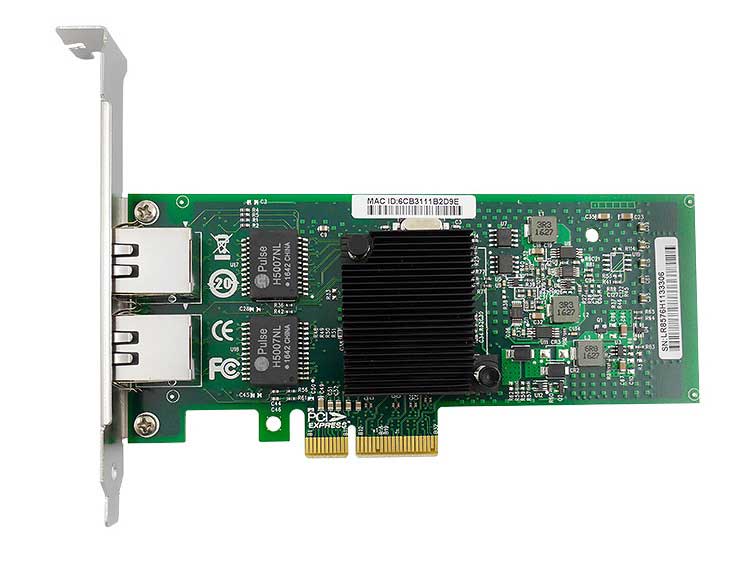 کارت شبکه گیگابیت دو پورت PCI-E اینتل intel 82576-2T