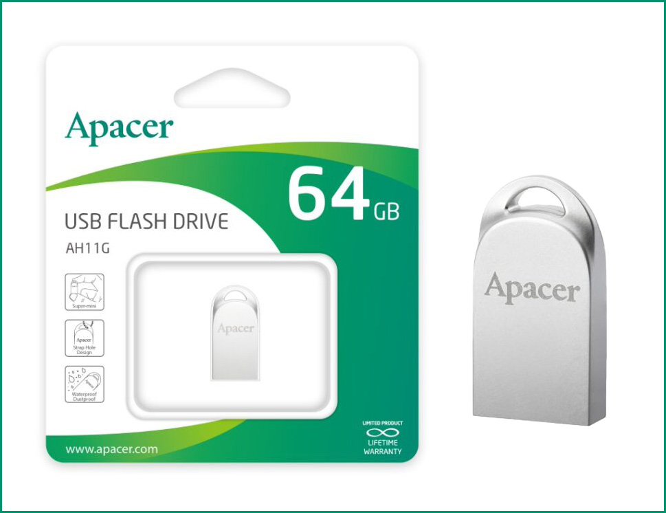 فلش مموری اپیسر Apacer AH11g ظرفیت 64 گیگابایت USB 2.0