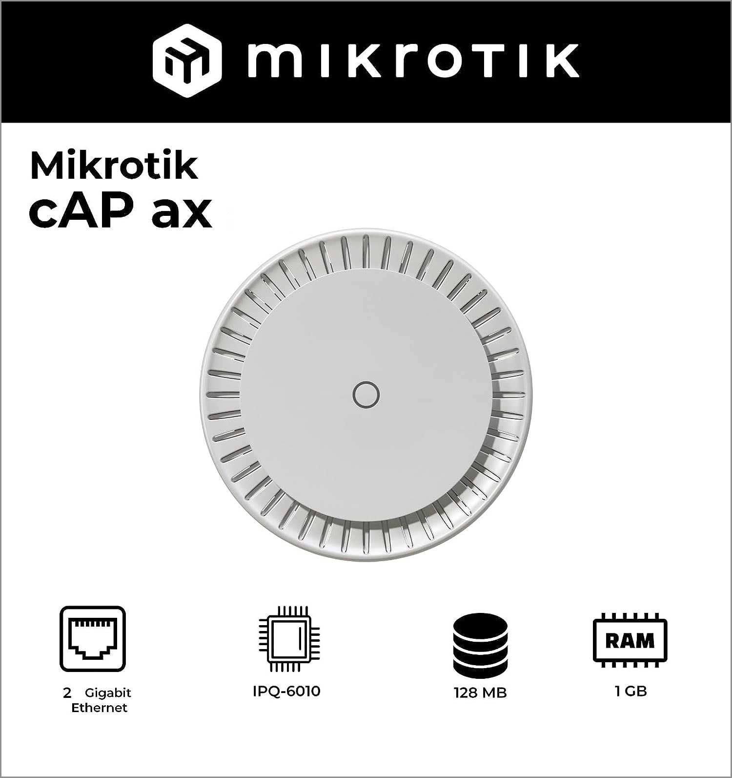 اکسس پوینت سقفی وای فای Wi-Fi 6 میکروتیک Mikrotik cAP ax