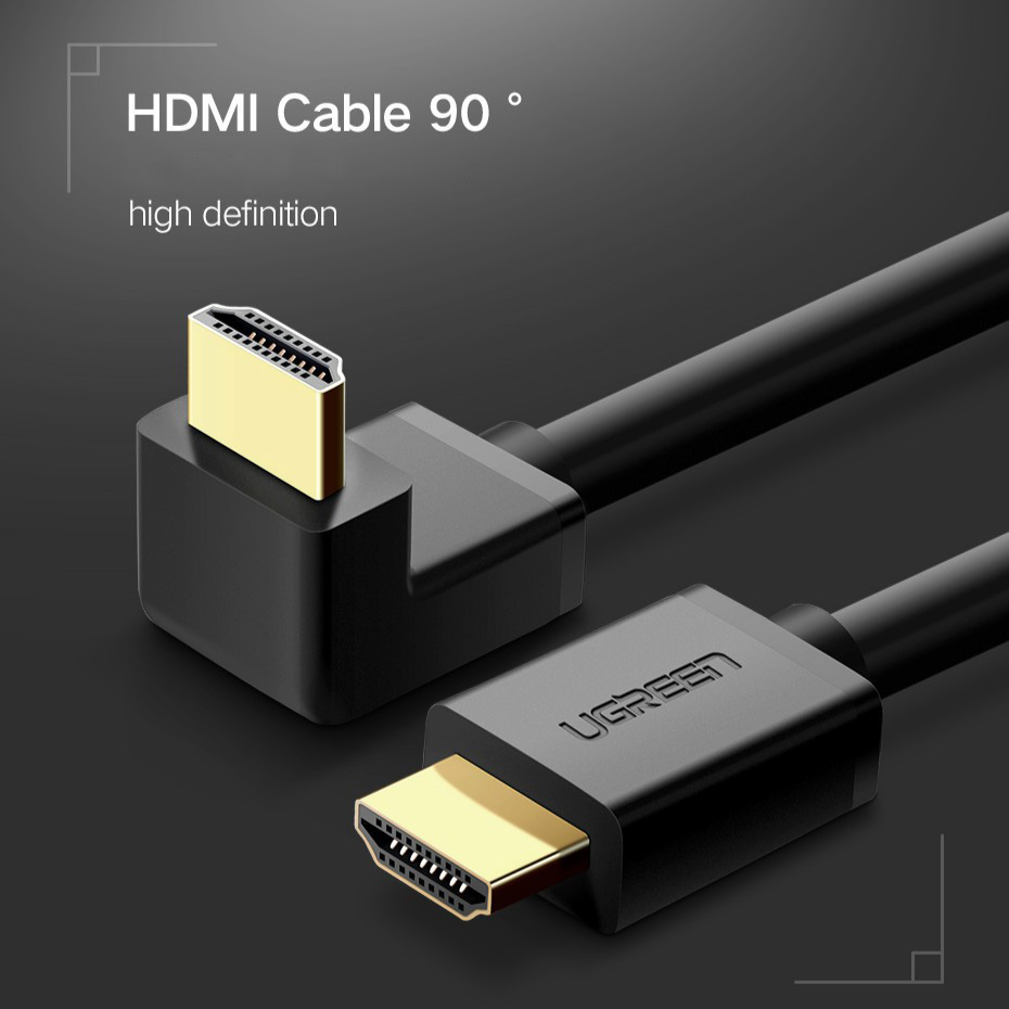 کابل HDMI سوکت 90 درجه یوگرین Ugreen HD103 ورژن V1.4 طول 2 متر